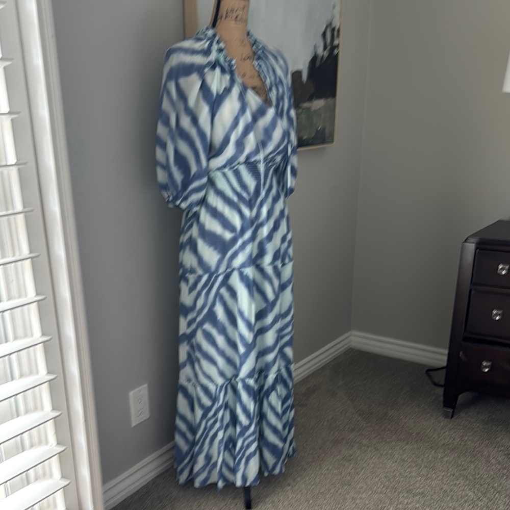 Rails Blue and White Maxi Dress